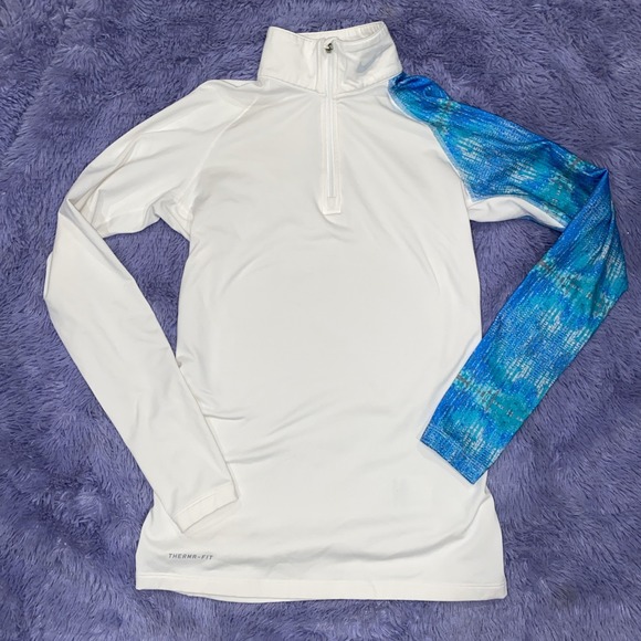 Nike Tops - Nike COMBAT PRO DRI-FIT FITTED THERMA-FIT‎ Medium  1/4 Zip With Thumbholes